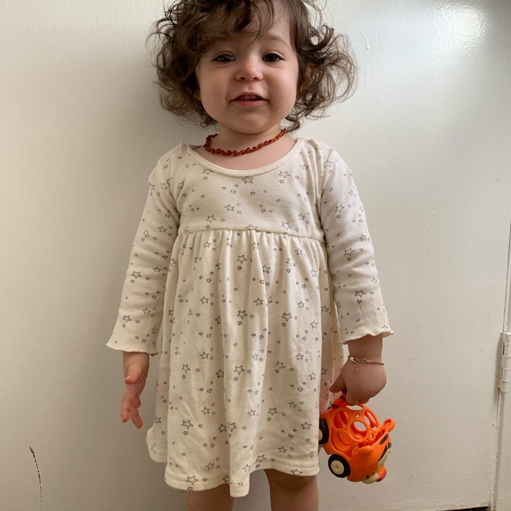 Organic cotton cream colored dress from Quincy Mae